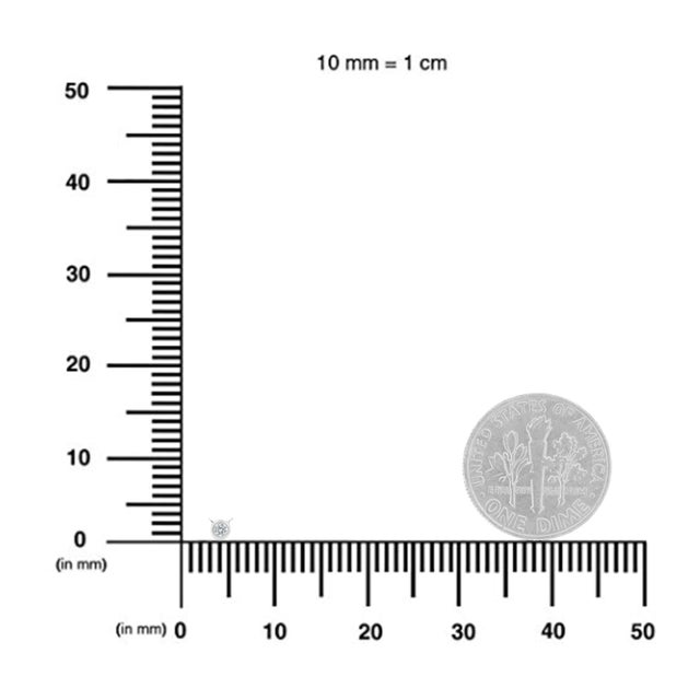 Metal 10K White Gold 1/10 Carat Round Brilliant-Cut Diamond Modern Bezel-Set Solitaire 16"-18" Pendant Necklace (H-I Color, SI2-I1 Clarity) For Sale - Image 7 of 7