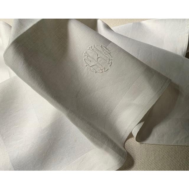 Some things need no embellishment. They arrive already complete. This set of six antique French linen dinner napkins is...