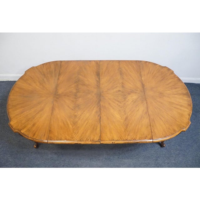 Late 20th Century Century Furniture Solid Walnut Country French Provincial 84" Dining Table 113372 For Sale - Image 5 of 11
