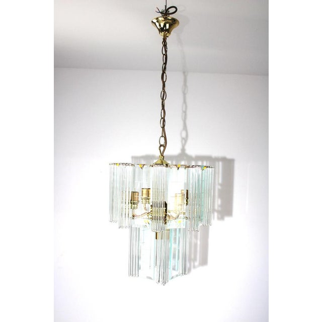 Orion Chandelier with Glass Hangings, Rods and Cut Glass Panels, 1960s For Sale - Image 16 of 16