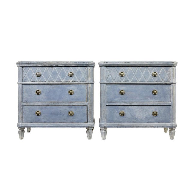 Wood Swedish Gustavian Chests of Drawers, 1880, Set of 2 For Sale - Image 7 of 12