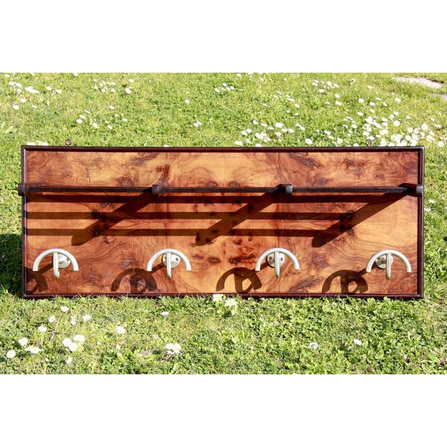 Wood Vintage Art Deco Wall Coat Hanger, Italy, 1930s For Sale - Image 7 of 15