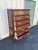 1980s Davis Cabinet Co Queen Anne Cherry Flat Top Highboy Chest of Drawers For Sale - Image 11 of 12
