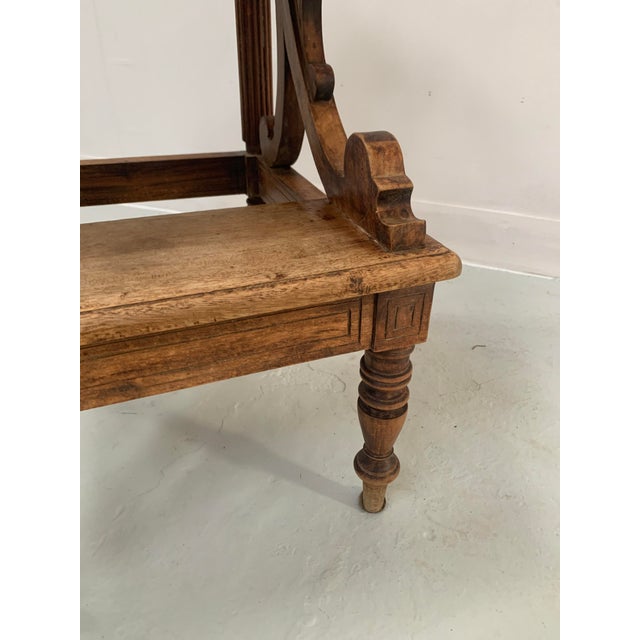 Brown 19th Century Stained Wood Library Staircase For Sale - Image 8 of 12
