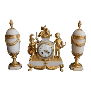 French 19th Century Clock Set - 3 Pieces