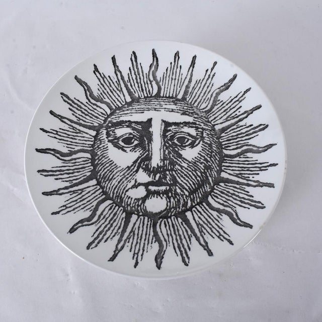 Black Sun Plate by Stig Lindberg for Gustavsberg, 1970s For Sale - Image 8 of 8