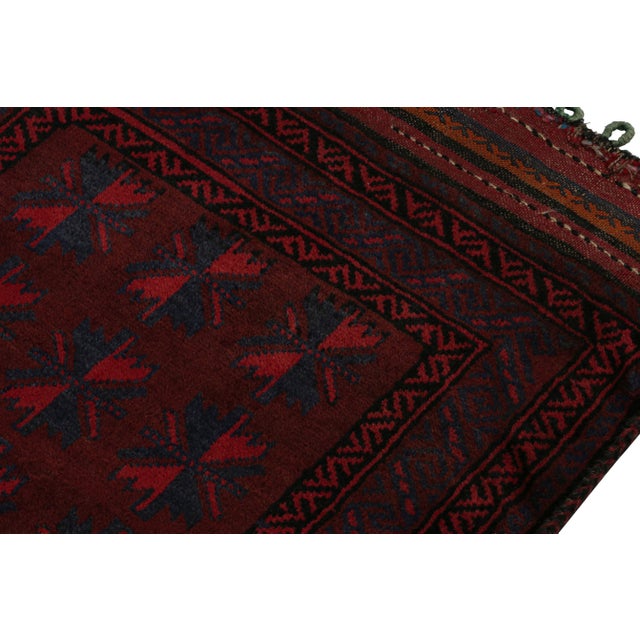 Rug & Kilim’s Baluch Tribal Rug With Burgundy and Navy Blue Geometric Patterns For Sale In New York - Image 6 of 7
