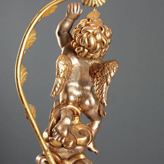 Carved and Gilded Wooden Candelabra, Set of 2 For Sale - Image 10 of 12