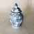 English 90's Chinese Blue & White Porcelain Lidded Ginger Jar For Sale - Image 3 of 7