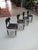 Dining Chairs in Chrome, Wood and Vinyl, Set of 4 For Sale - Image 4 of 10
