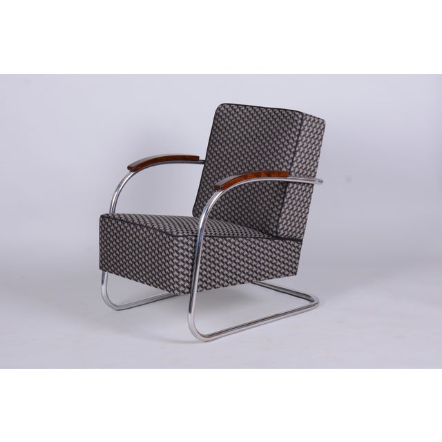Bauhaus Armchair in Beech and Chrome from Mücke Melder, Czech, 1930s For Sale - Image 16 of 16