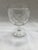 Vintage Bartlett Collins Co. clear etched glass goblets with signature thumb print pattern combined with delicate acid-...