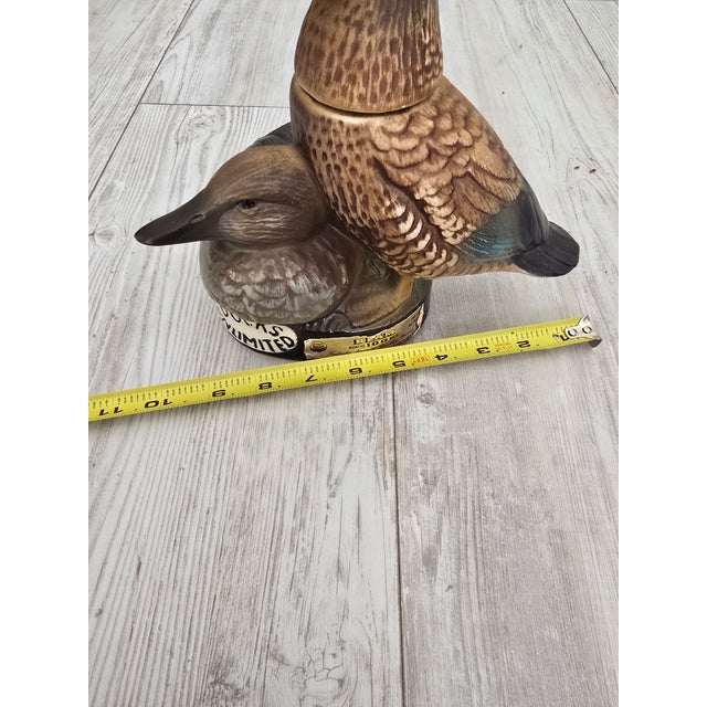 Vintage 1980 Jim Beam Ducks Unlimited "Blue-Winged Teal" Ceramic Whiskey DecanterDescription For Sale - Image 10 of 12