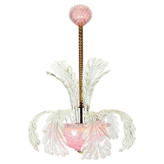 Pink Murano Chandelier, 1950s For Sale - Image 11 of 11