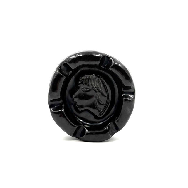Mid-Century Black Glazed Ceramic Ashtray from Accolay, France, 1960s For Sale - Image 14 of 14