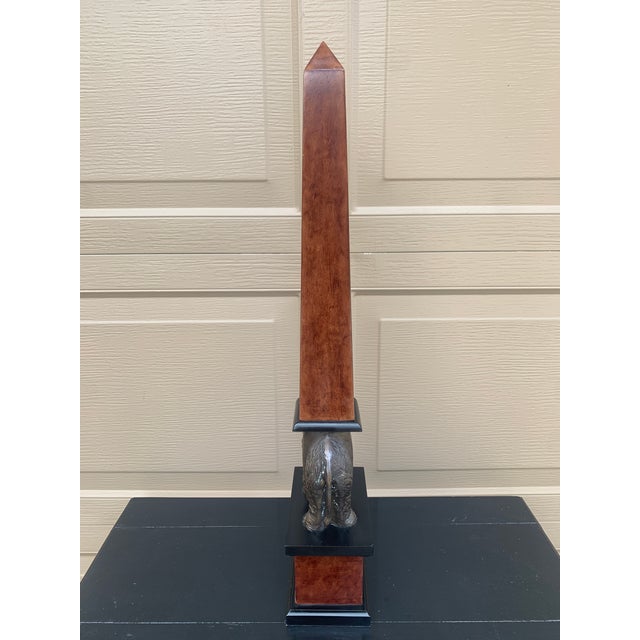 Neoclassical Roman Wooden Obelisk After Bernini's Elephant and Obelisk Statue For Sale - Image 9 of 9