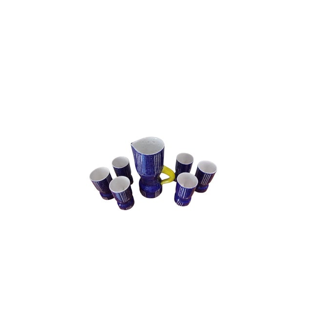 Orangeade Service by Marcel Guillot, 1950s, Set of 7 For Sale - Image 4 of 6