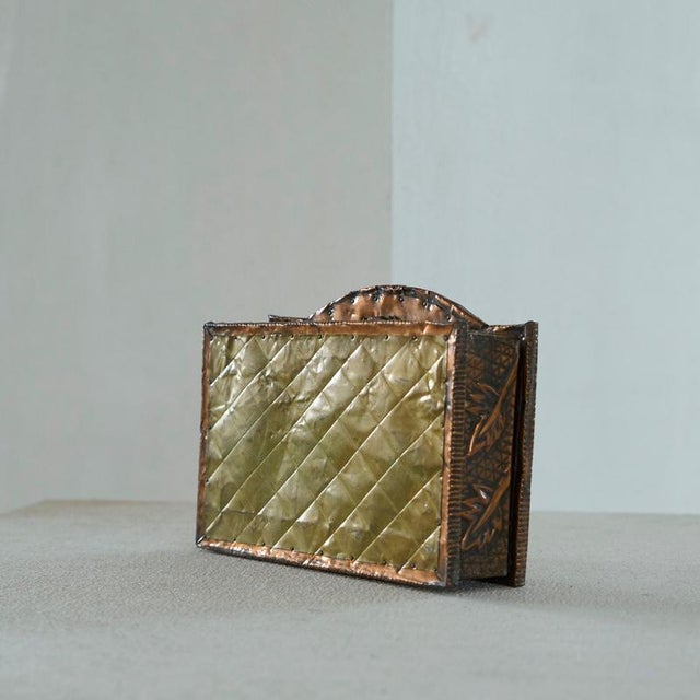Decorative Art Deco Box in Hand Hammered Copper, 1930s For Sale - Image 11 of 12