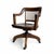 Gunlocke Early 20th-C. Bank of England Gunlocke Oak Tilting Rolling Banker’s Office Desk Chair For Sale - Image 4 of 6