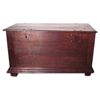 Rustic Oak Coffer, 1860s For Sale