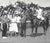 1964 black and white photograph of The Conquest in the winner's circle at Marble Downs in Carthage, Missouri. Jockey O....