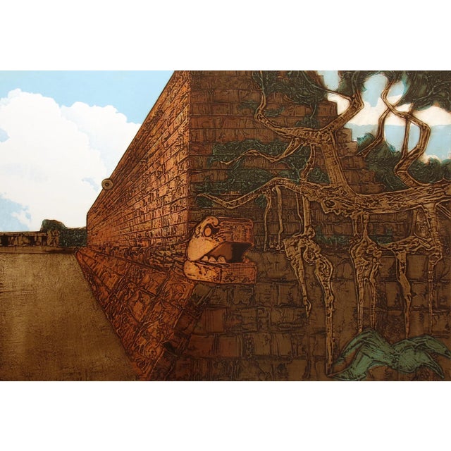 Dean Meeker quot Ball Court #2 quot Hand Signed Numbered Intaglio Art