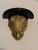 Art Deco 1970s Hollywood Regency Brass and Black Lacquer Shell Sconces - A Pair For Sale - Image 3 of 8
