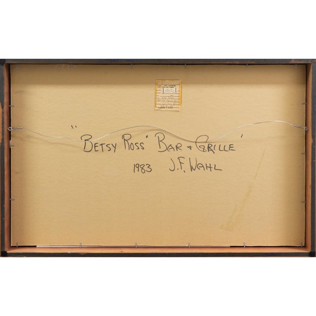 Silver 'Betsy Ross Bar & Grill' by John F. Wahl, 1983, Santa Cruz Art League, California, Cocktail Hostesses For Sale - Image 8 of 10