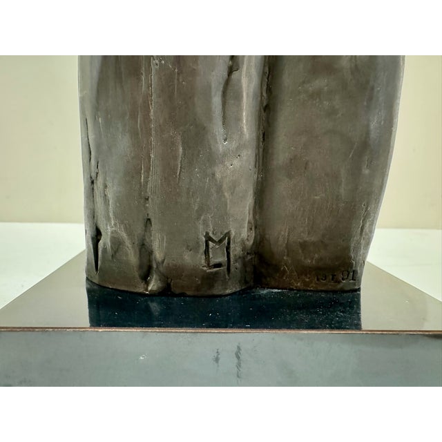 Metal 1960s Larry Mohr Bronze Praying Women Sculpture Signed From Artist Estate For Sale - Image 7 of 8