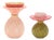 Floral Swirl Dolomite Candle Holder Vase (Set of 2) For Sale