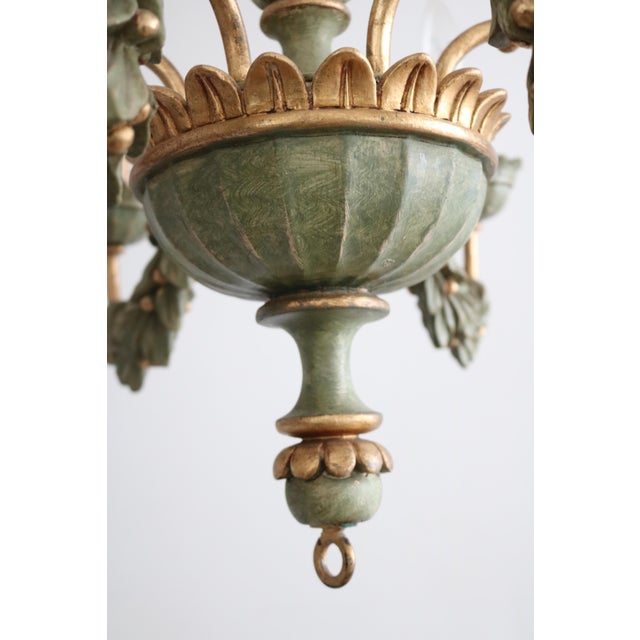 Hand-Carved Florentine Chandelier, 1970 For Sale - Image 9 of 13