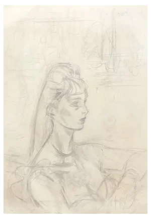 Henri Fehr, Etude de jeune femme, 1930, Pencil on Paper