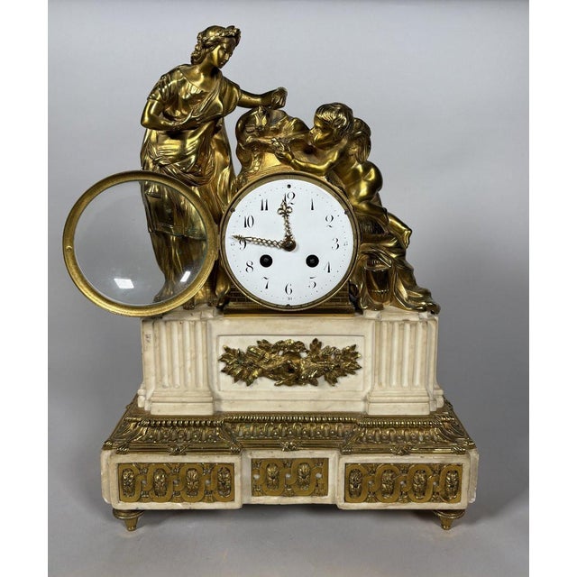 French Beautiful Louis XVI period clock "Altar of Venus" 18th century For Sale - Image 3 of 12