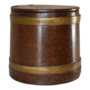 19th Century American Grain Painted Lidded Box