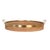 Wood Matthew Izzo Home Babs 18" Round Natural Rattan and Brass Trim Serving Tray For Sale - Image 7 of 7