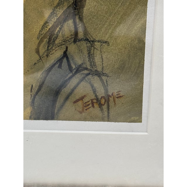 Tribal Jean- Rene Jerome Woman With Pot Artwork, Signed For Sale - Image 3 of 11