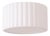 Scallop Flush Mount - Satin Nickel Steel, Drum White Linen Shade, Modern, Dimmable, Elv Dimmer For Sale