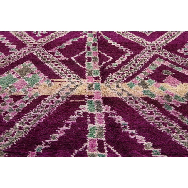 Purple Vintage Beni M'Guild Moroccan Rug - 06'01 X 12'00 For Sale - Image 8 of 11
