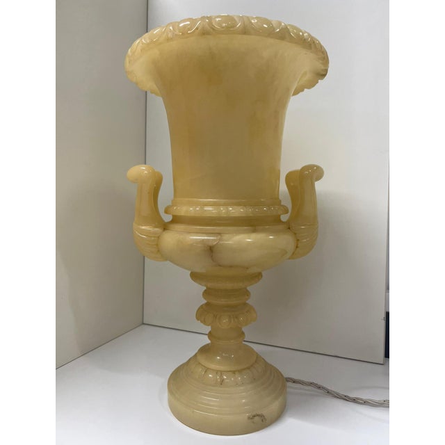 Alabaster Table Lamp, 1970s For Sale - Image 8 of 12