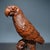 Hand-Carved Boxwood Parrot Figurine on Wooden Base - Asian Sculpture For Sale - Image 4 of 9