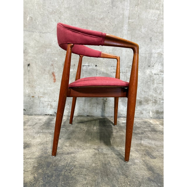 Kai Kristiansen Attributed to Kai Kristiansen “Troja” Teak Armchair — Midcentury Danish Modern (1950s) For Sale - Image 4 of 17