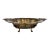 Vintage Hammered Brass Footed Bowl With Claw Feet & Handles – Hollywood Regency Centerpiece For Sale