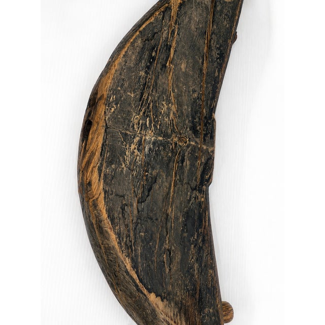 Description: Authentic antique wooden ox yoke originally used as a working farm implement. Hand-carved from solid wood...