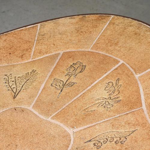 Shaped Coffee Table with Ceramic Tiles and Steel Frame from Barrois, France, 1960s For Sale - Image 9 of 11