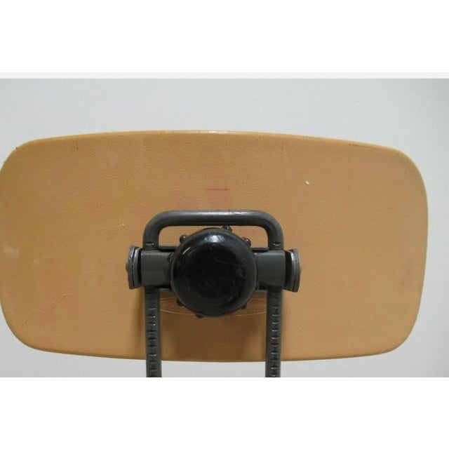 Vintage Toledo Drafting Industrial Medium Counter Swivel Bar Stool Chair GG For Sale - Image 11 of 12