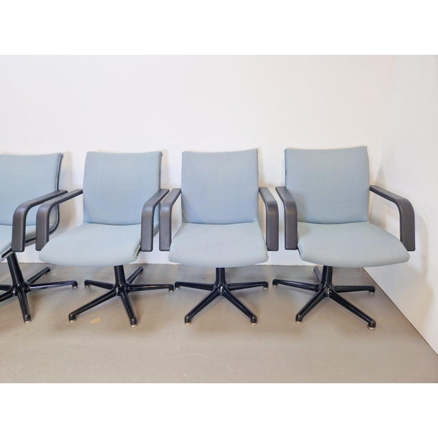 Vintage Channel Swivel Office Chairs by Geoffrey Harcourt for Artifort, 1980s, Set of 6 For Sale - Image 12 of 14