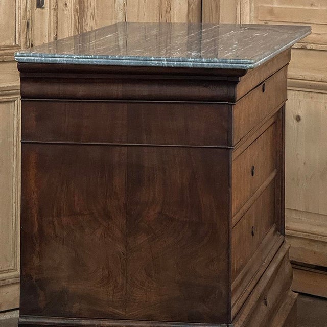 19th Century French Louis Philippe Marble Top Commode ~ Secretary For Sale - Image 17 of 18