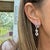 Silver Antique Art Deco Mix Metal Gold Silver Palladium 0.65ct Diamond Dangle Earrings, Pair For Sale - Image 8 of 8