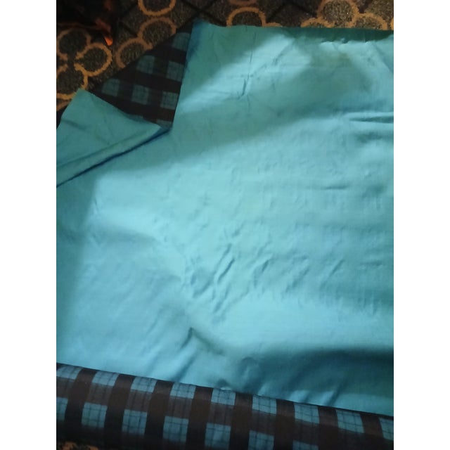 2000 - 2009 Blue / Turqoise & Black Lace Reversible Fabric 6 Yards For Sale - Image 5 of 6