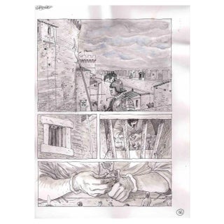 Vincenzo Bizzarri, Cellini Models the Wax, Original Illustration, 2015 For Sale